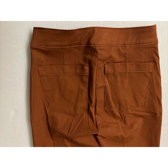 Spanx 20365T Sz XLT On the Go Slim Straight Ankle Pant Rust Bronze Glow - Picture 4 of 13